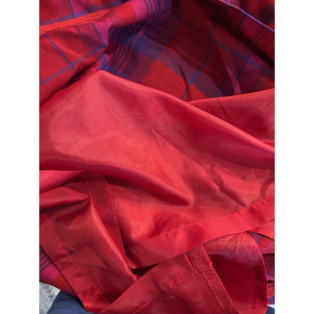 Pendleton Plaid Pleated Midi Skirt Virgin Wool Vintage USA Made Size 12 Tall - Picture 8 of 10